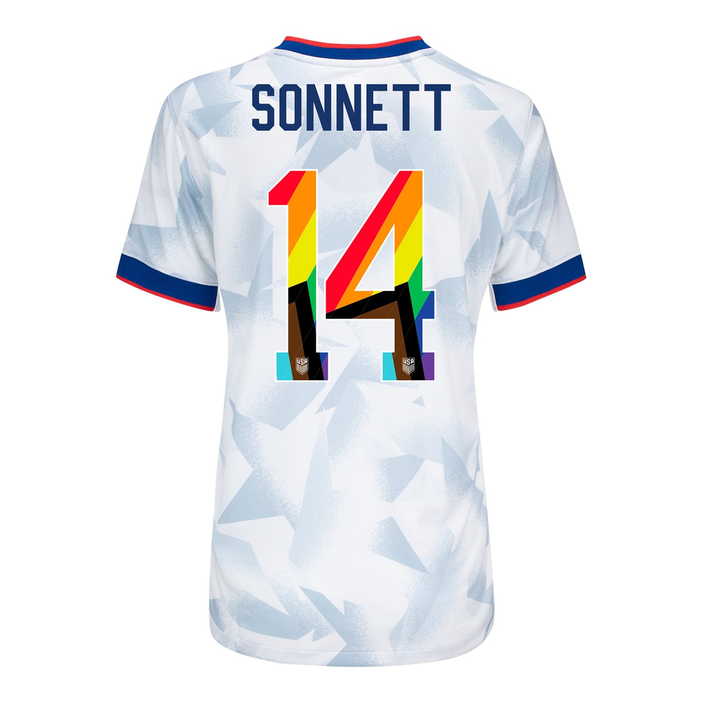 Women's Nike USWNT 2025 Pride Personalized Brilliant Home Stadium Jersey