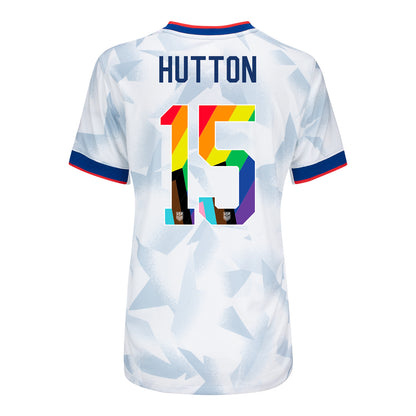 Women's Nike USWNT 2025 Pride Personalized Brilliant Home Stadium Jersey