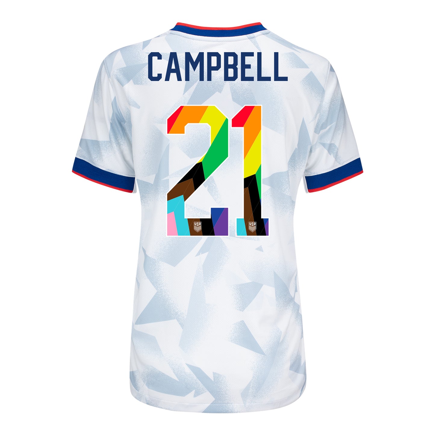 Women's Nike USWNT 2025 Pride Personalized Brilliant Home Stadium Jersey