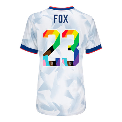 Women's Nike USWNT 2025 Pride Personalized Brilliant Home Stadium Jersey