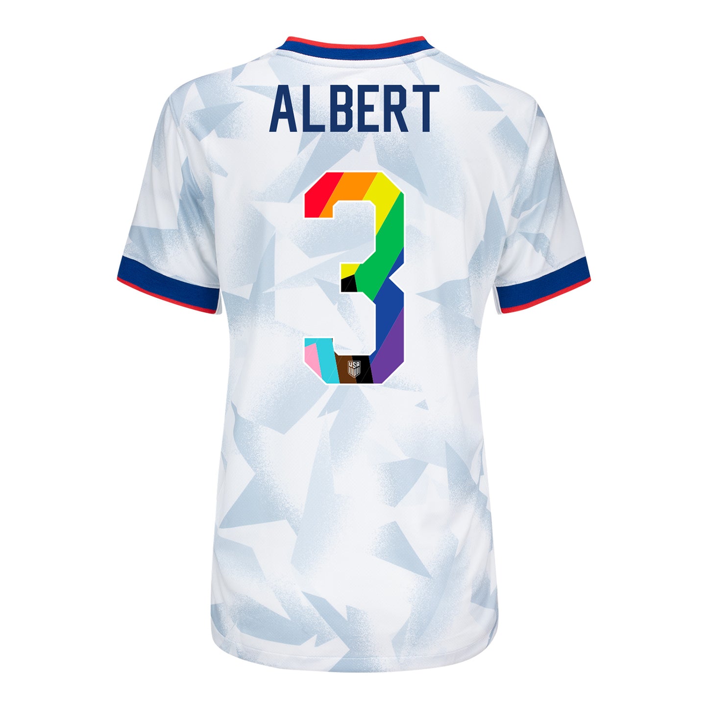 Women's Nike USWNT 2025 Pride Personalized Brilliant Home Stadium Jersey