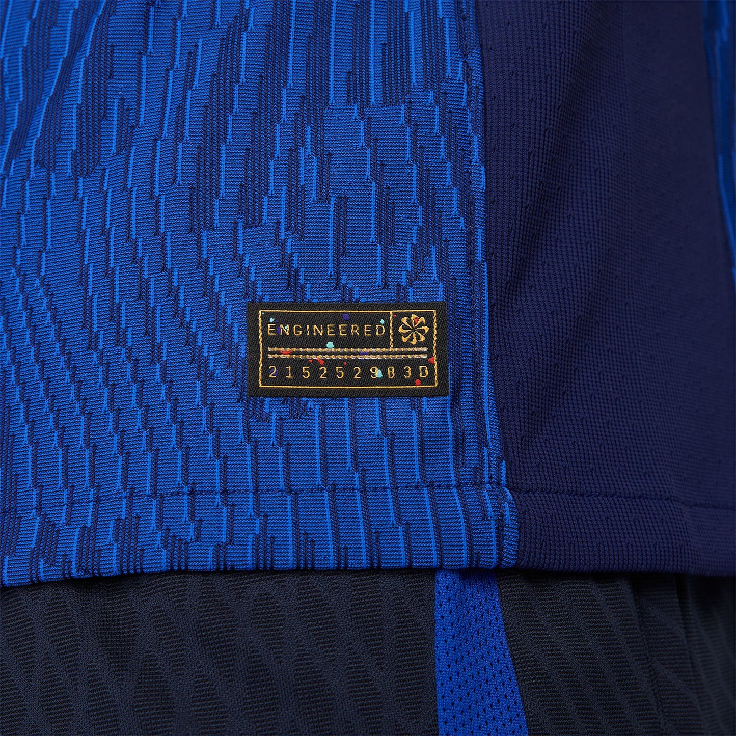 Men's Nike USWNT 2023 Away Match Jersey in Blue - Detailed View