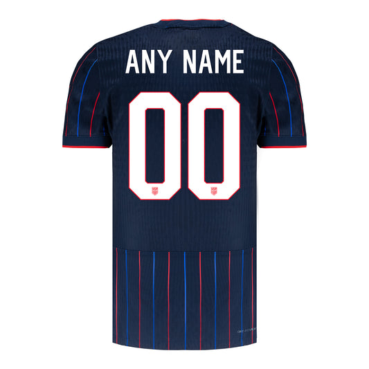 Men's Nike USWNT 2025 Personalized Heartbeat Away Match Jersey