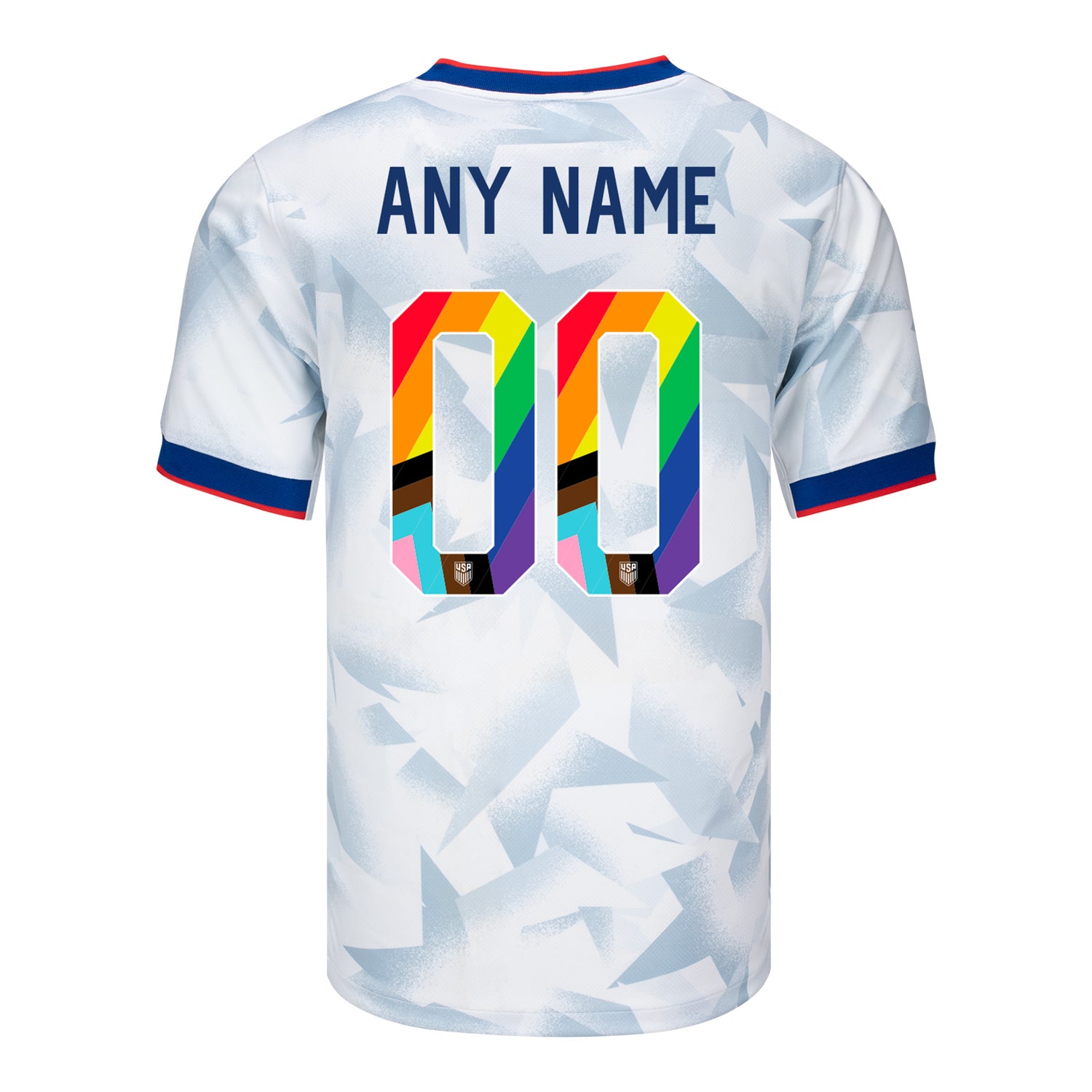 Men's Nike USWNT 2025 Pride Personalized Brilliant Home Stadium Jersey