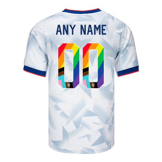 Men's Nike USWNT 2025 Pride Personalized Brilliant Home Stadium Jersey