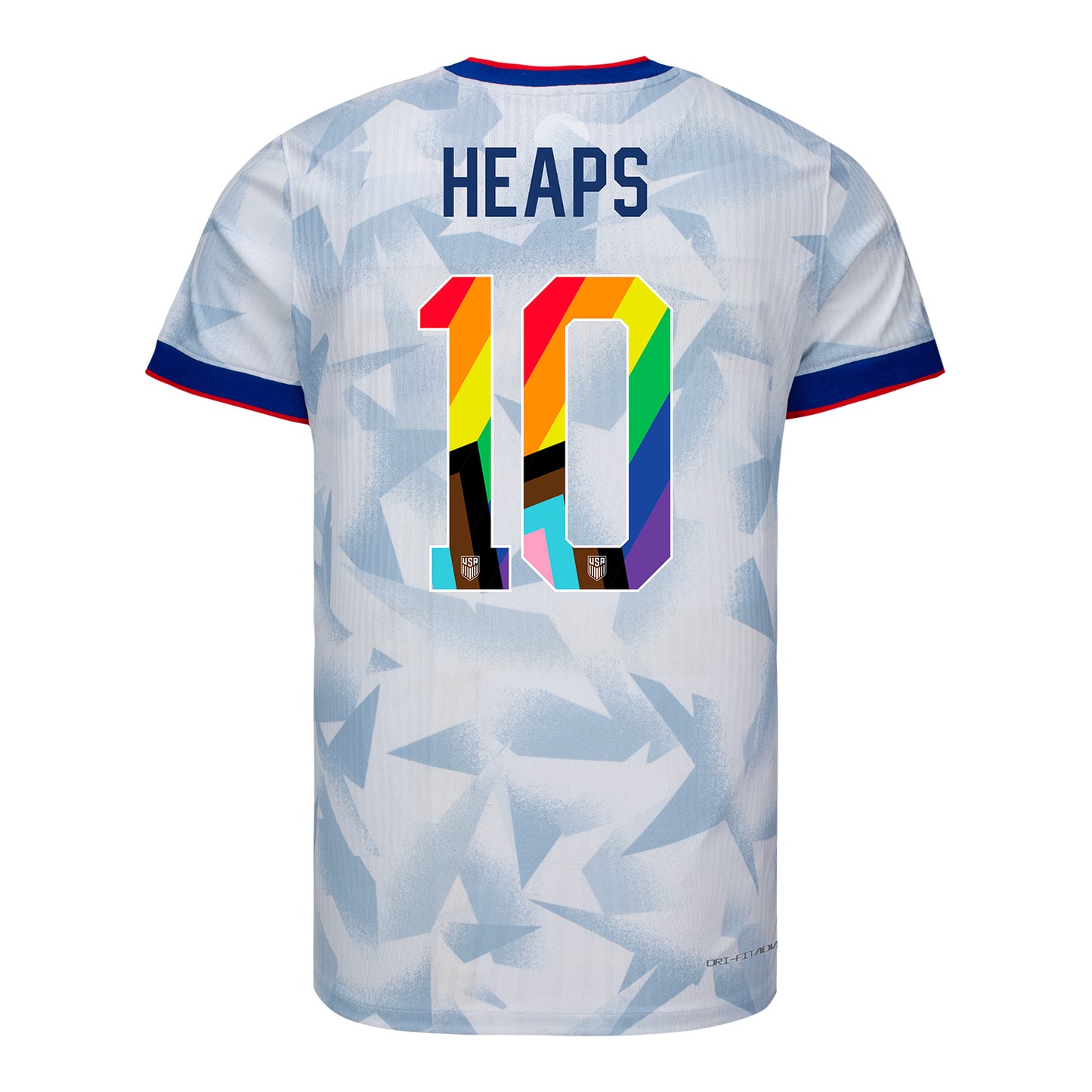 Men's Nike USWNT 2025 Pride Personalized Brilliant Home Match Jersey