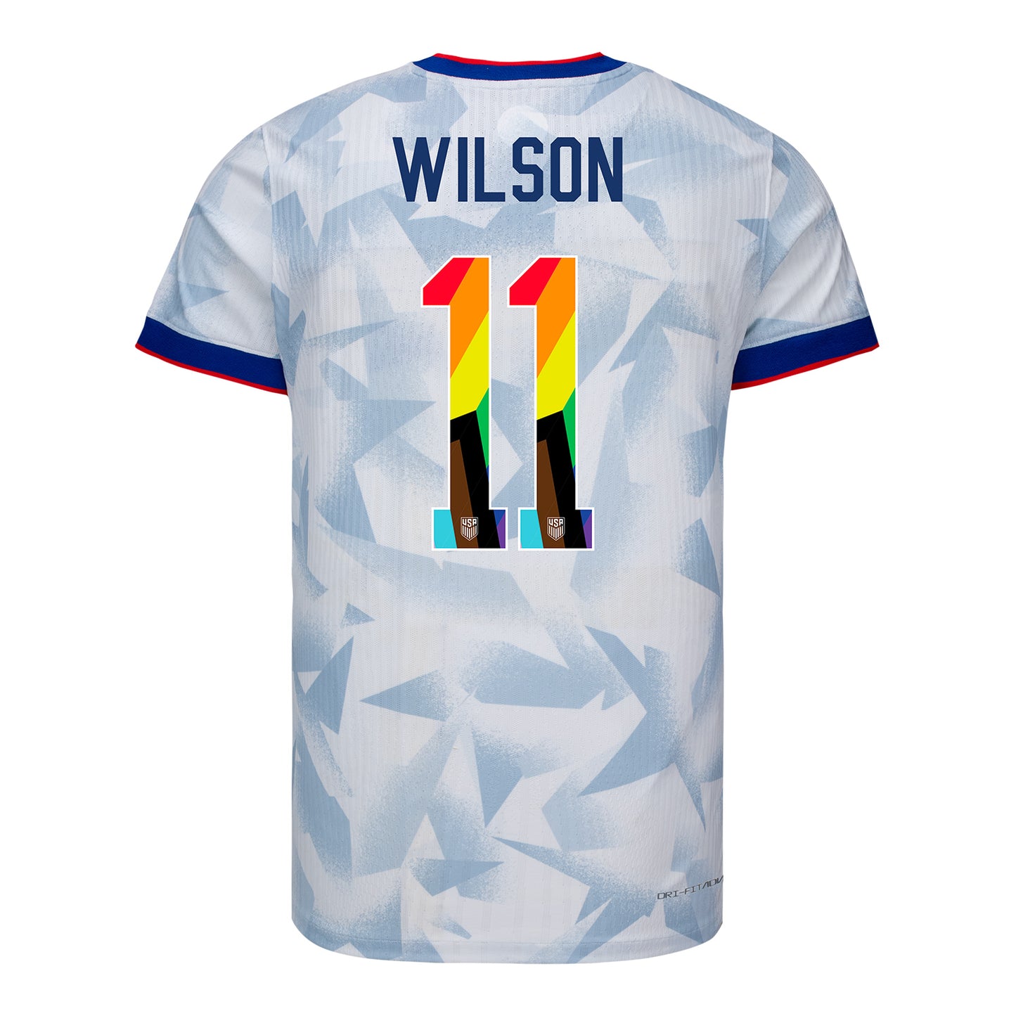 Men's Nike USWNT 2025 Pride Personalized Brilliant Home Match Jersey