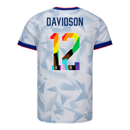 Men's Nike USWNT 2025 Pride Personalized Brilliant Home Match Jersey