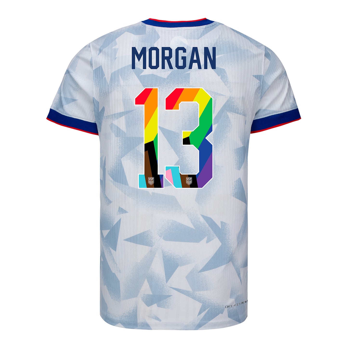 Men's Nike USWNT 2025 Pride Personalized Brilliant Home Match Jersey