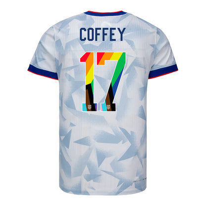 Men's Nike USWNT 2025 Pride Personalized Brilliant Home Match Jersey