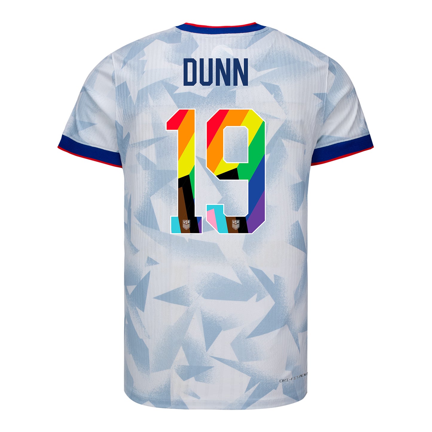 Men's Nike USWNT 2025 Pride Personalized Brilliant Home Match Jersey