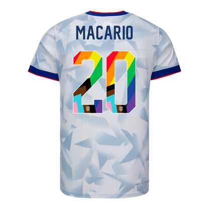 Men's Nike USWNT 2025 Pride Personalized Brilliant Home Match Jersey