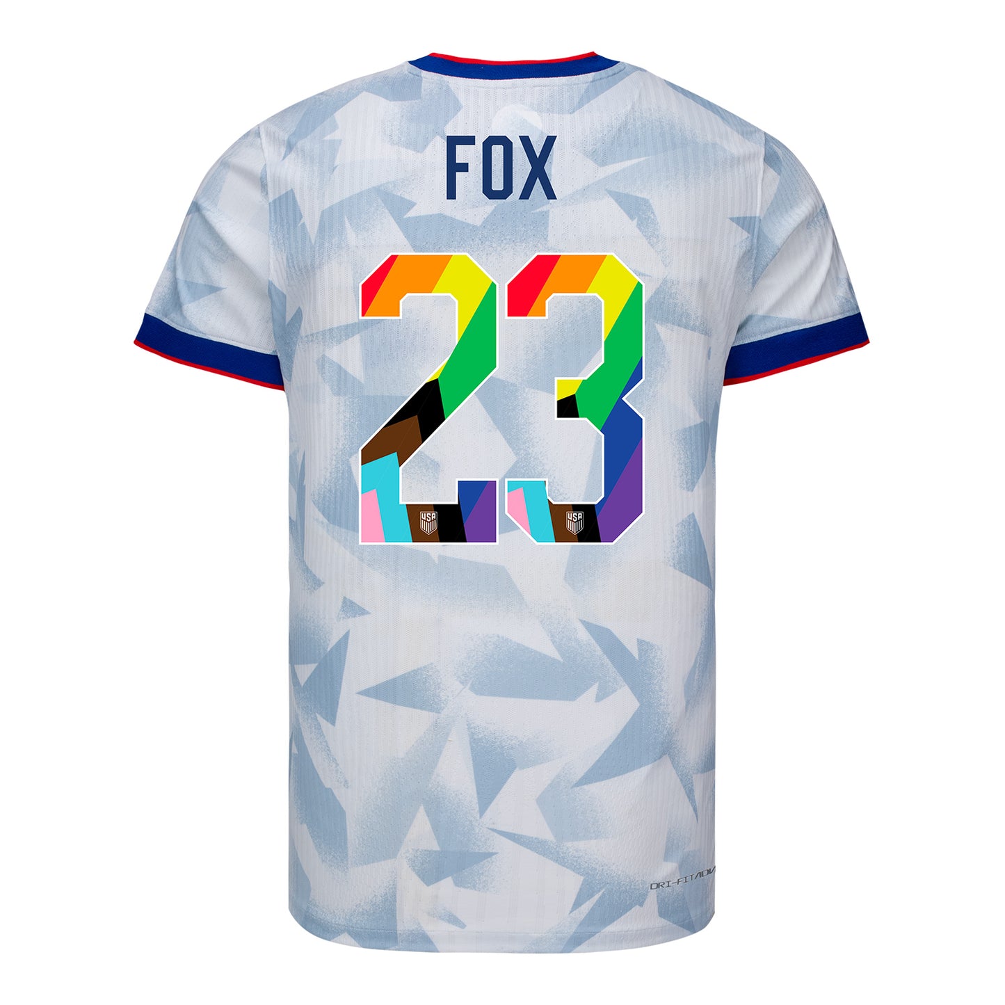 Men's Nike USWNT 2025 Pride Personalized Brilliant Home Match Jersey