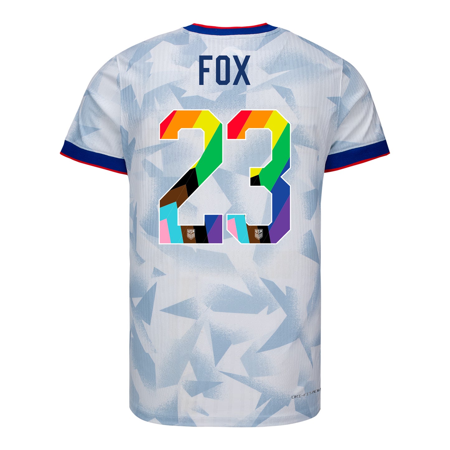 Men's Nike USWNT 2025 Pride Personalized Brilliant Home Match Jersey