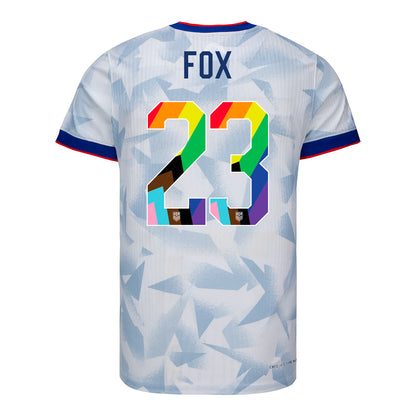 Men's Nike USWNT 2025 Pride Personalized Brilliant Home Match Jersey