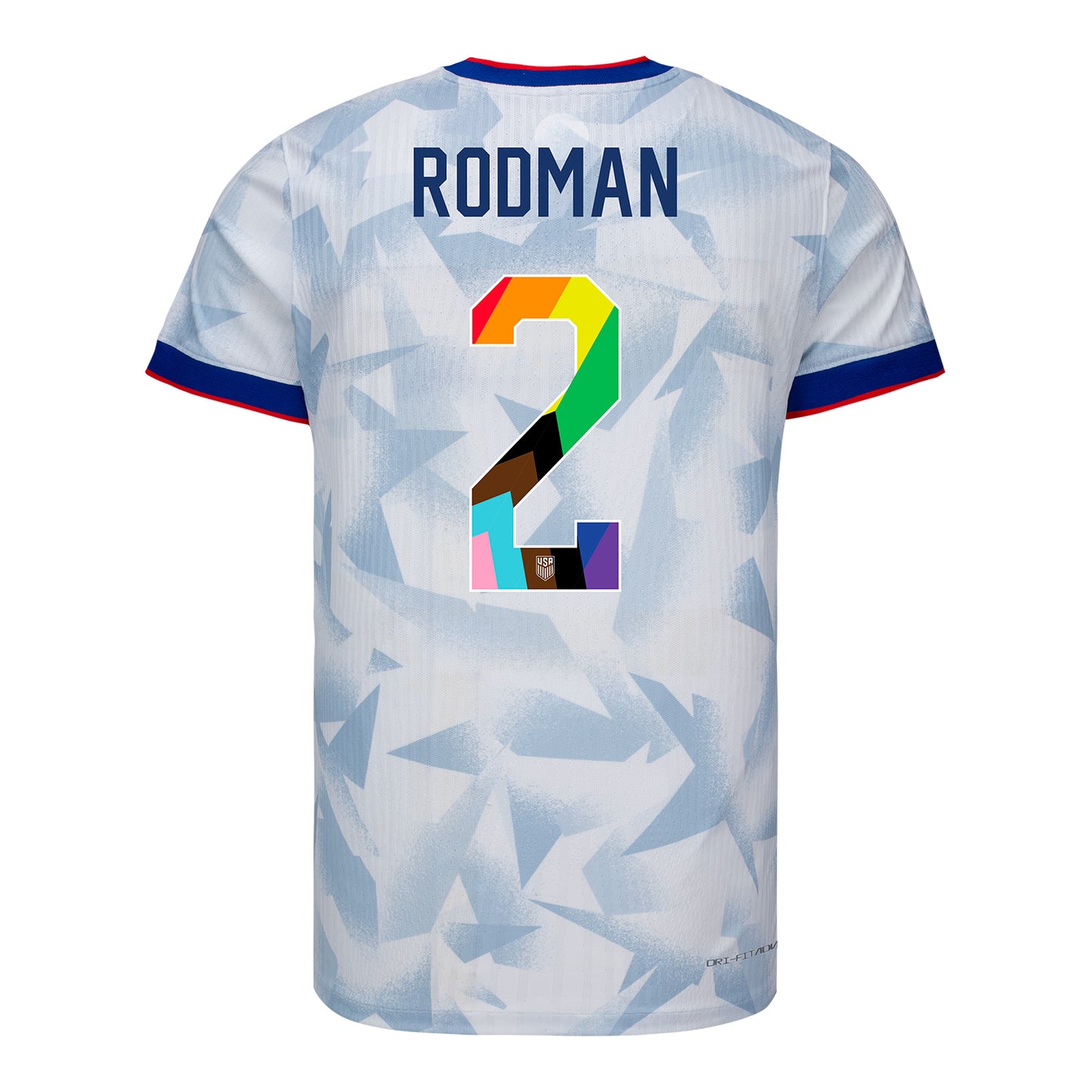 Men's Nike USWNT 2025 Pride Personalized Brilliant Home Match Jersey