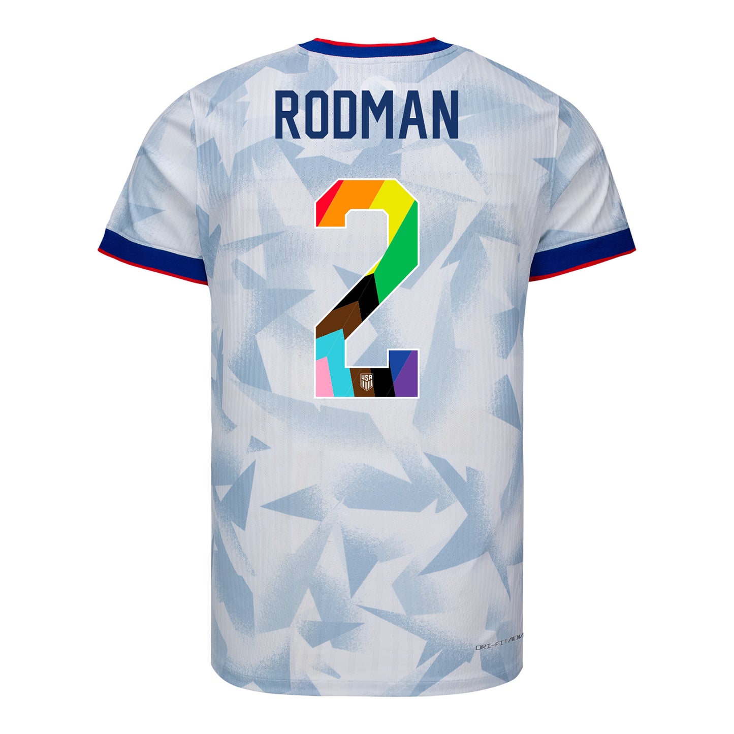 Men's Nike USWNT 2025 Pride Personalized Brilliant Home Match Jersey