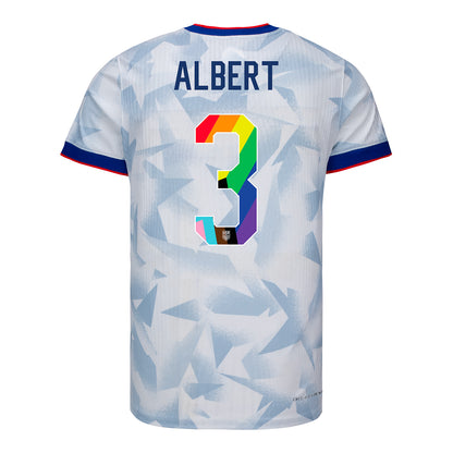 Men's Nike USWNT 2025 Pride Personalized Brilliant Home Match Jersey