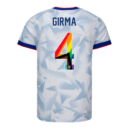 Men's Nike USWNT 2025 Pride Personalized Brilliant Home Match Jersey