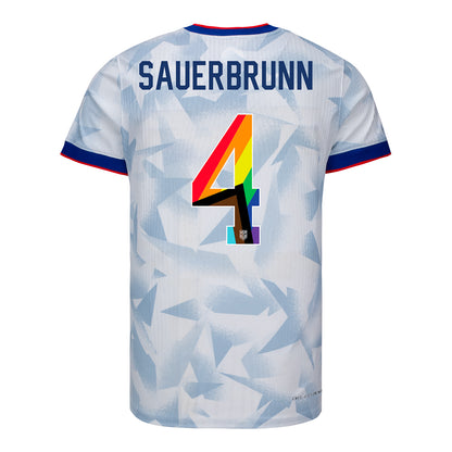 Men's Nike USWNT 2025 Pride Personalized Brilliant Home Match Jersey