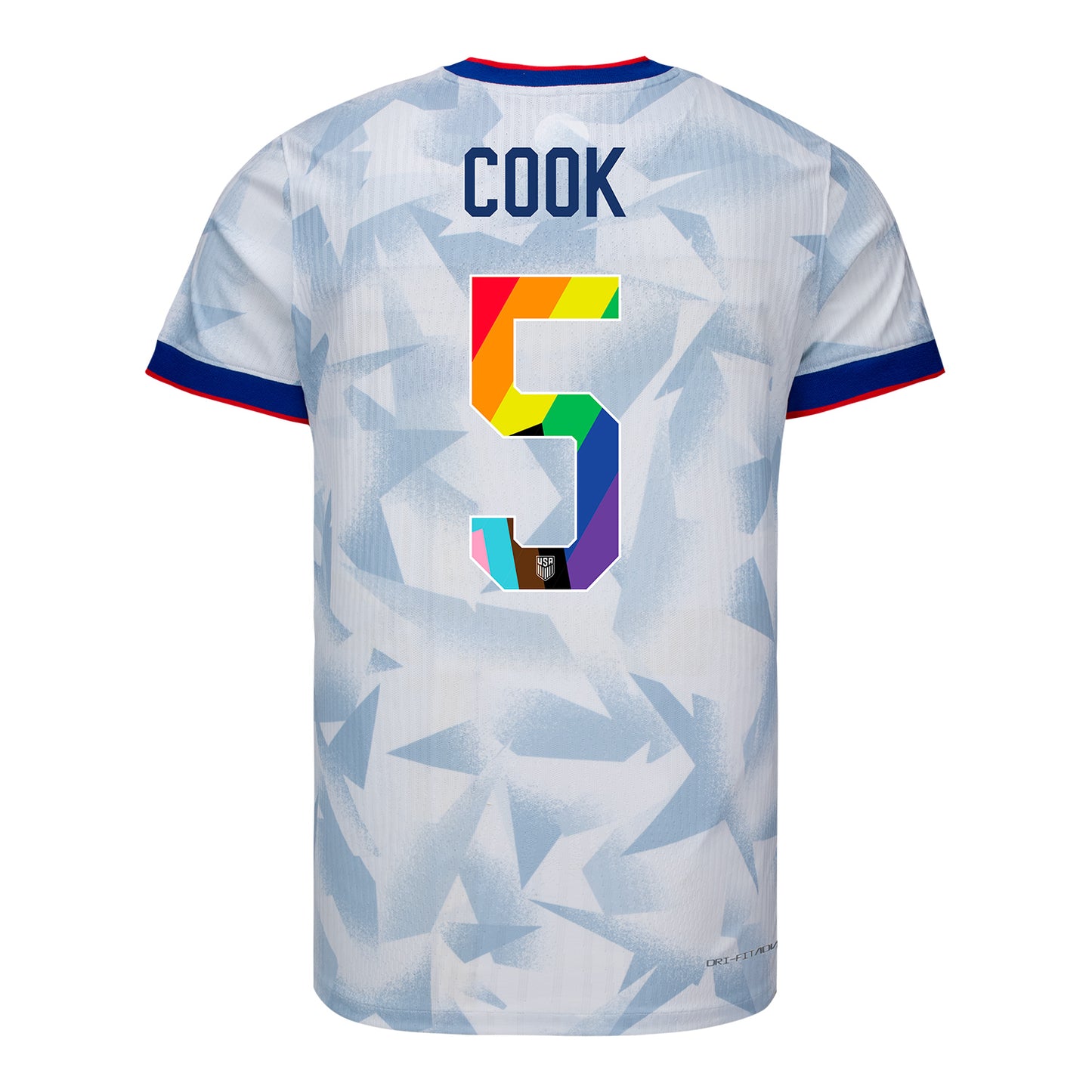 Men's Nike USWNT 2025 Pride Personalized Brilliant Home Match Jersey