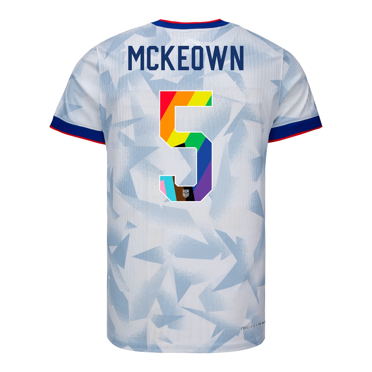 Men's Nike USWNT 2025 Pride Personalized Brilliant Home Match Jersey