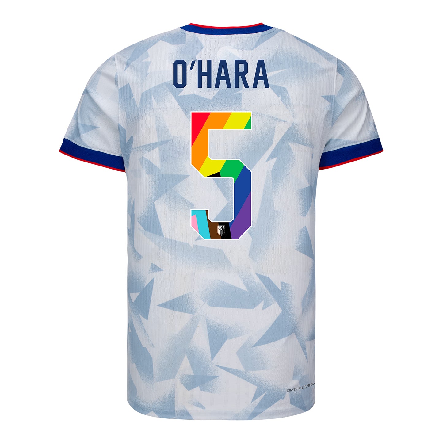 Men's Nike USWNT 2025 Pride Personalized Brilliant Home Match Jersey