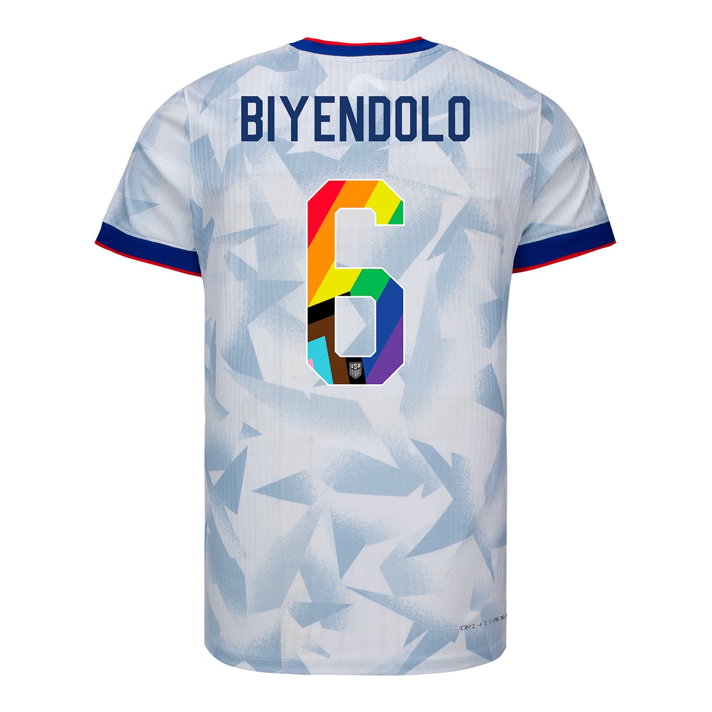 Men's Nike USWNT 2025 Pride Personalized Brilliant Home Match Jersey