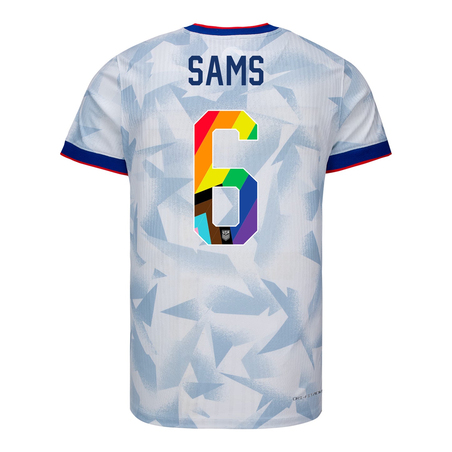 Men's Nike USWNT 2025 Pride Personalized Brilliant Home Match Jersey