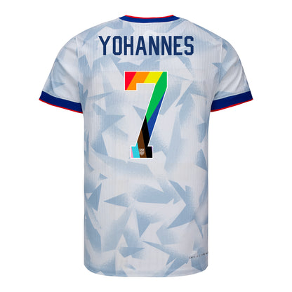 Men's Nike USWNT 2025 Pride Personalized Brilliant Home Match Jersey