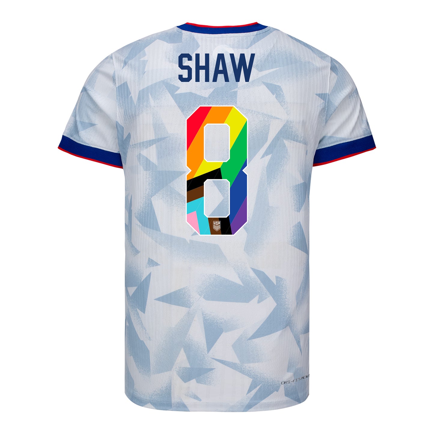 Men's Nike USWNT 2025 Pride Personalized Brilliant Home Match Jersey