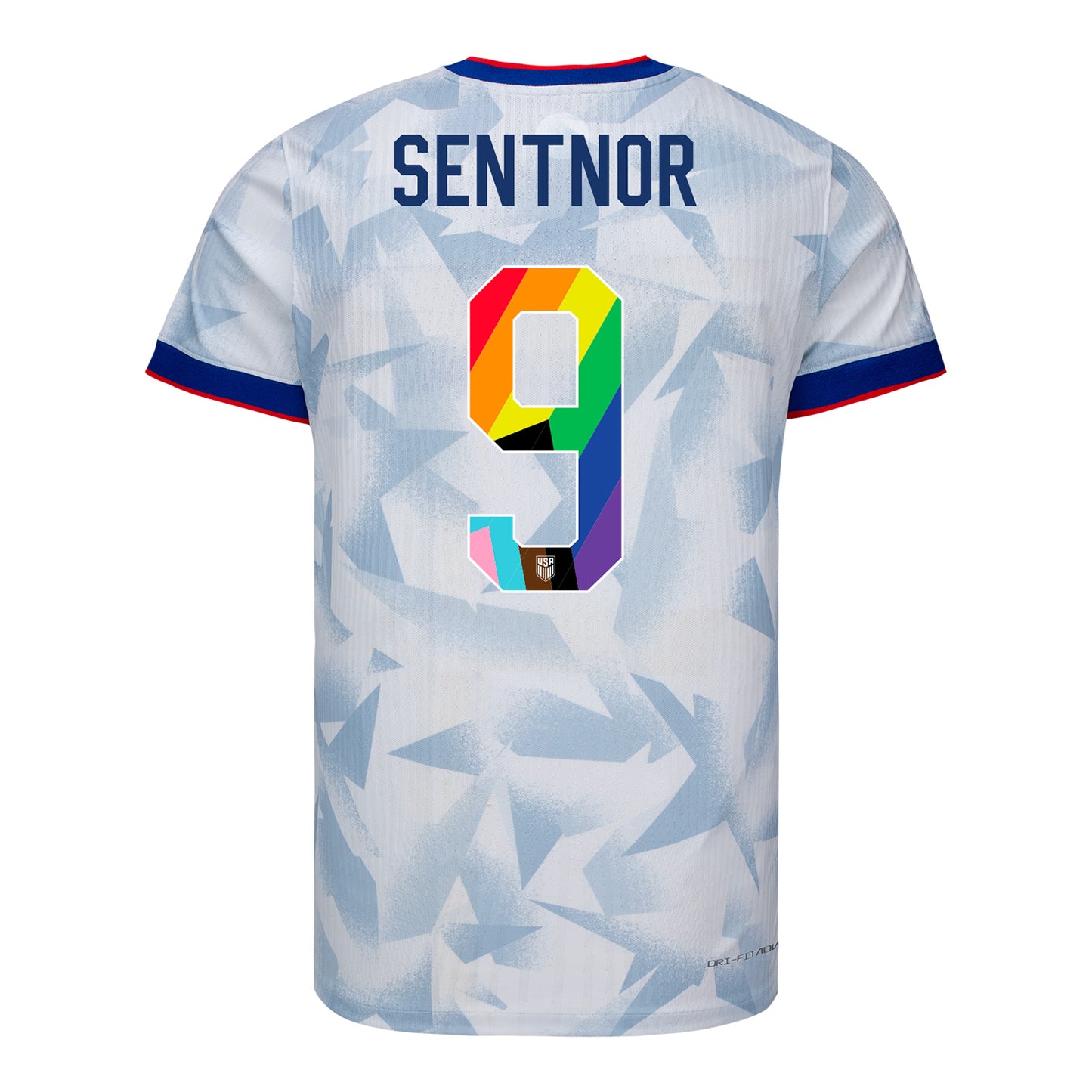 Men's Nike USWNT 2025 Pride Personalized Brilliant Home Match Jersey