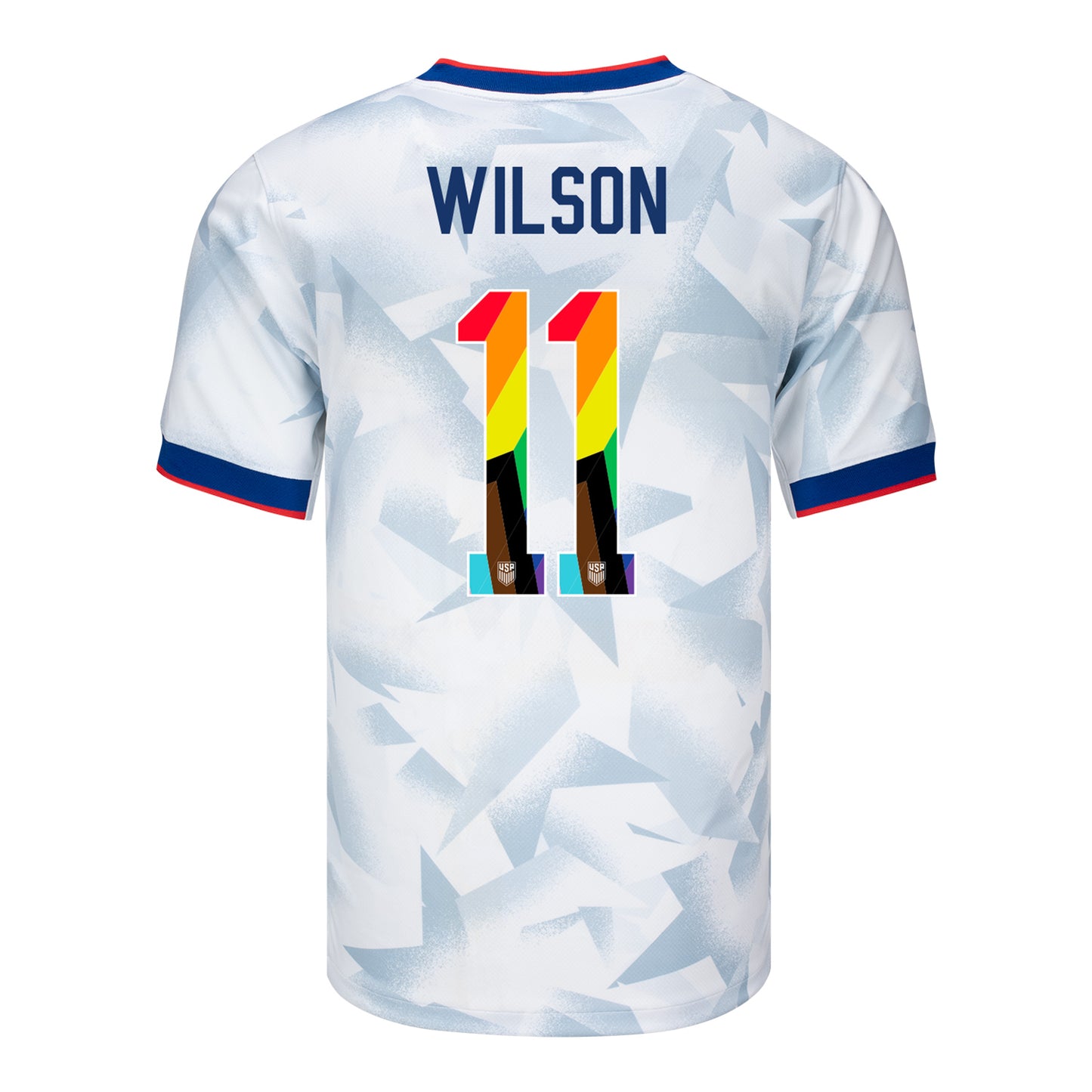 Men's Nike USWNT 2025 Pride Personalized Brilliant Home Stadium Jersey