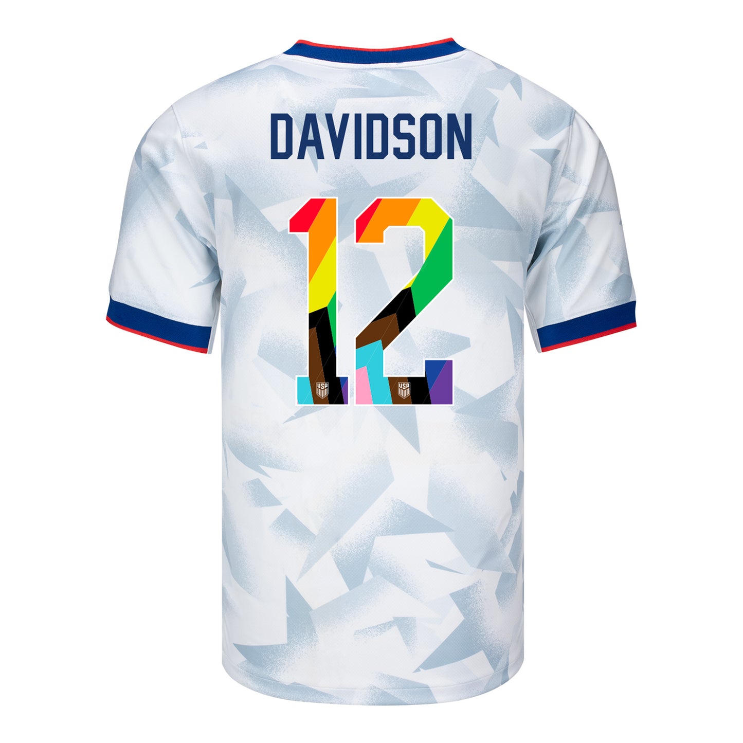 Men's Nike USWNT 2025 Pride Personalized Brilliant Home Stadium Jersey