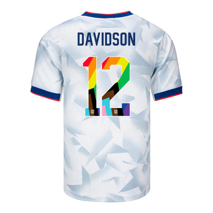 Men's Nike USWNT 2025 Pride Personalized Brilliant Home Stadium Jersey