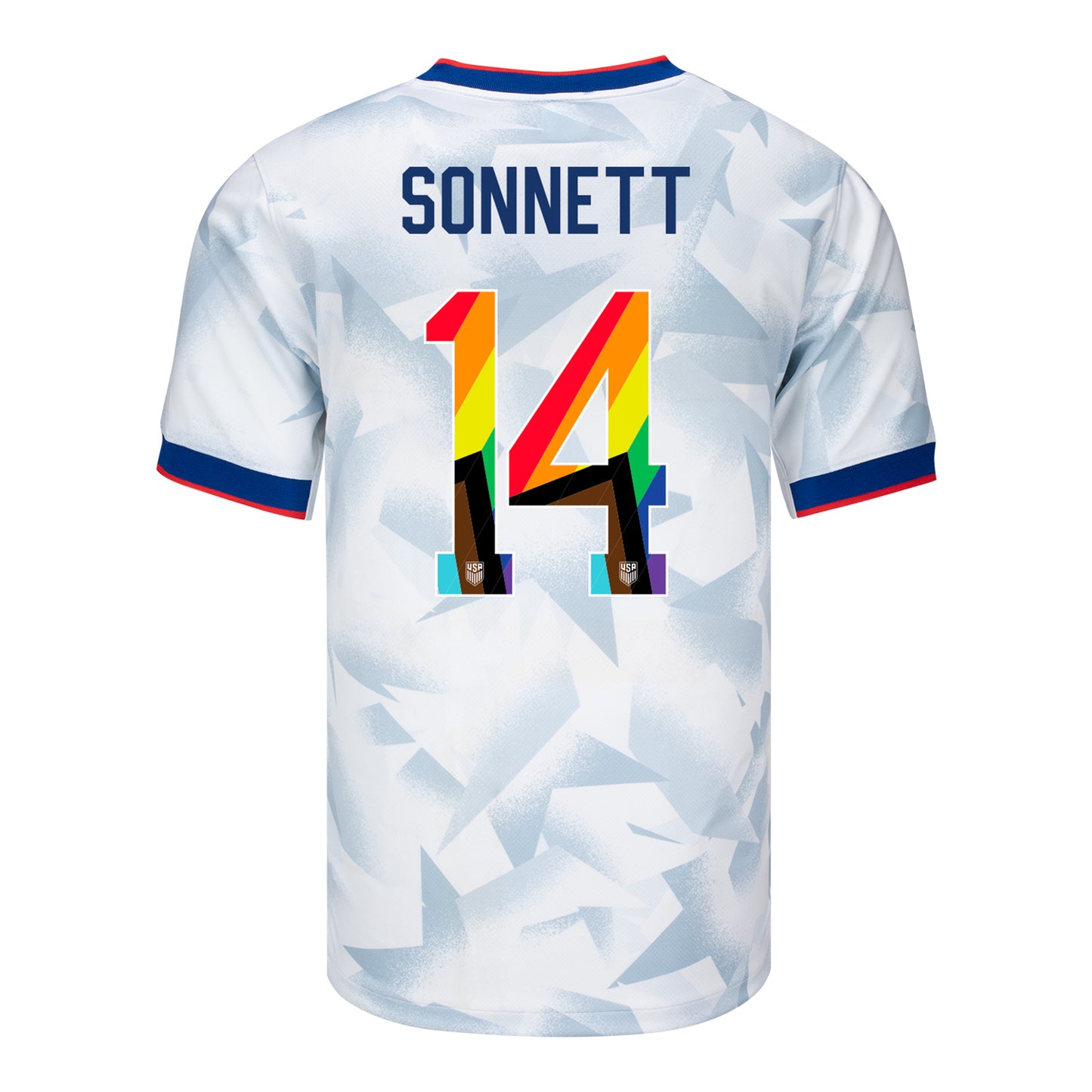 Men's Nike USWNT 2025 Pride Personalized Brilliant Home Stadium Jersey