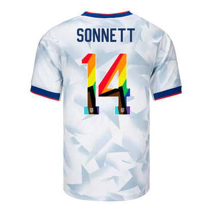 Men's Nike USWNT 2025 Pride Personalized Brilliant Home Stadium Jersey