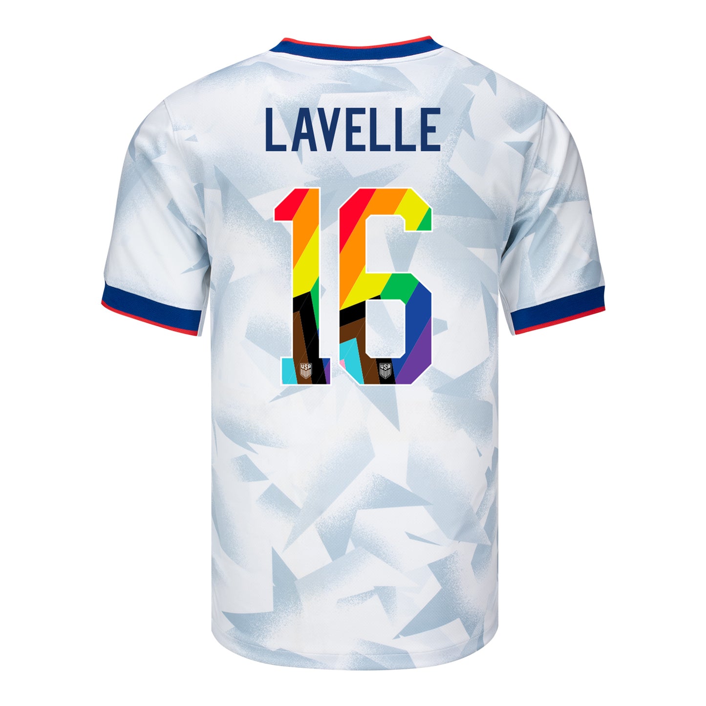 Men's Nike USWNT 2025 Pride Personalized Brilliant Home Stadium Jersey