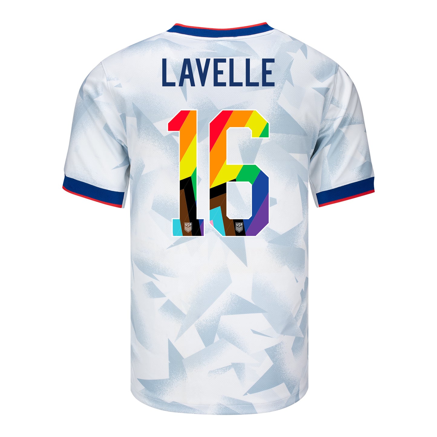 Men's Nike USWNT 2025 Pride Personalized Brilliant Home Stadium Jersey