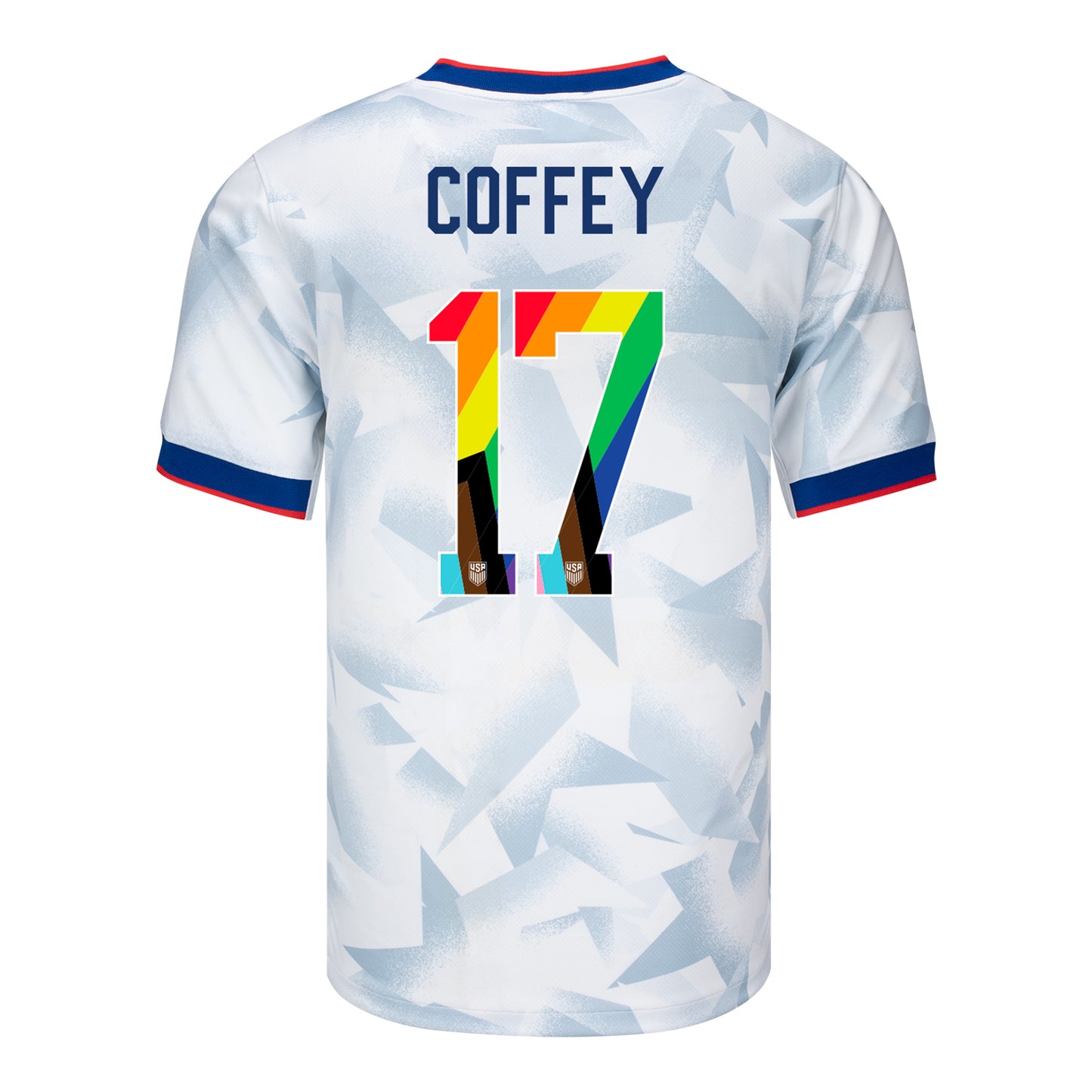 Men's Nike USWNT 2025 Pride Personalized Brilliant Home Stadium Jersey