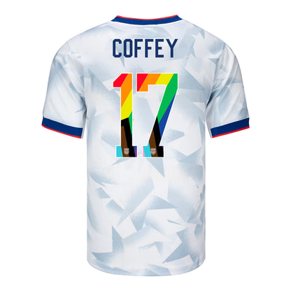 Men's Nike USWNT 2025 Pride Personalized Brilliant Home Stadium Jersey