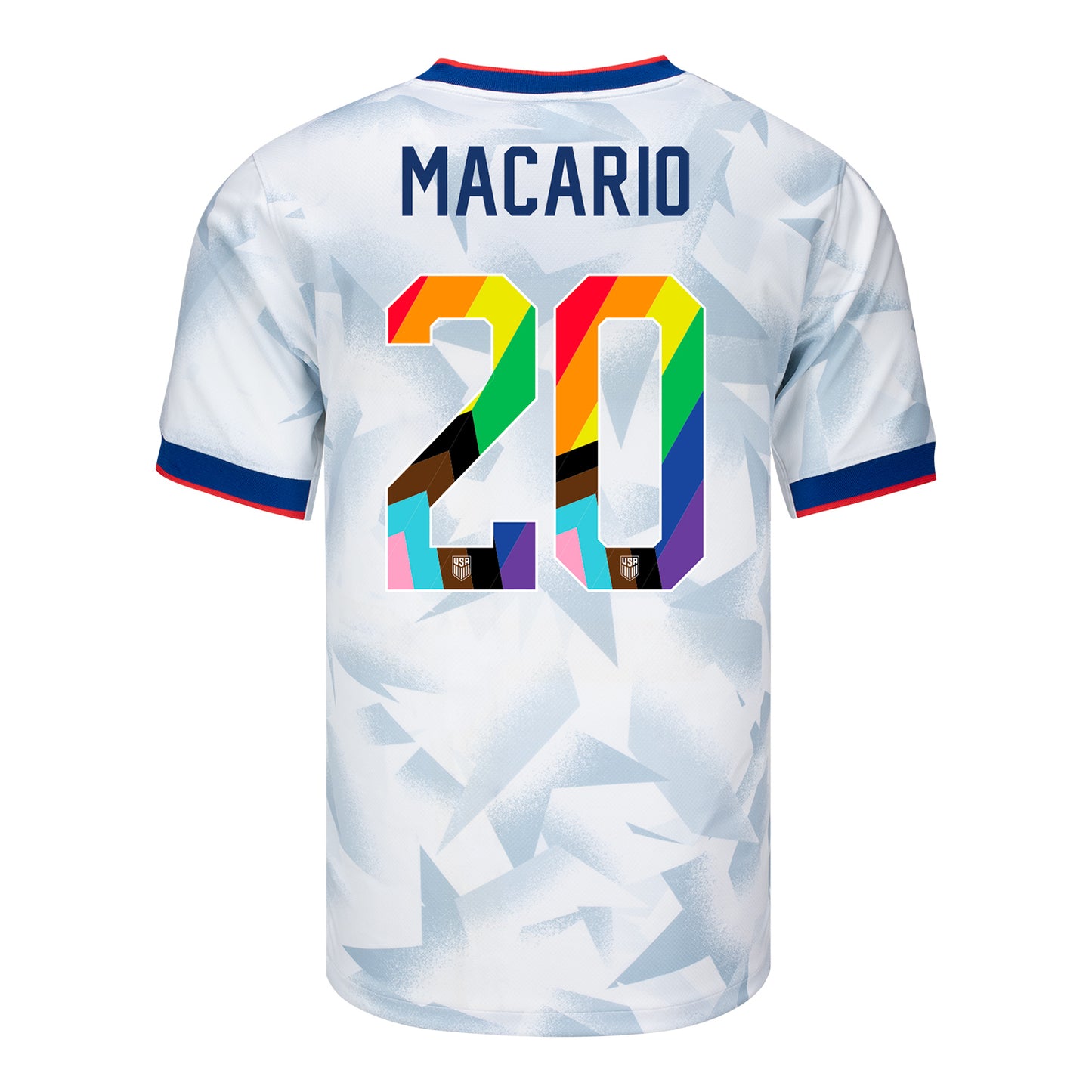 Men's Nike USWNT 2025 Pride Personalized Brilliant Home Stadium Jersey