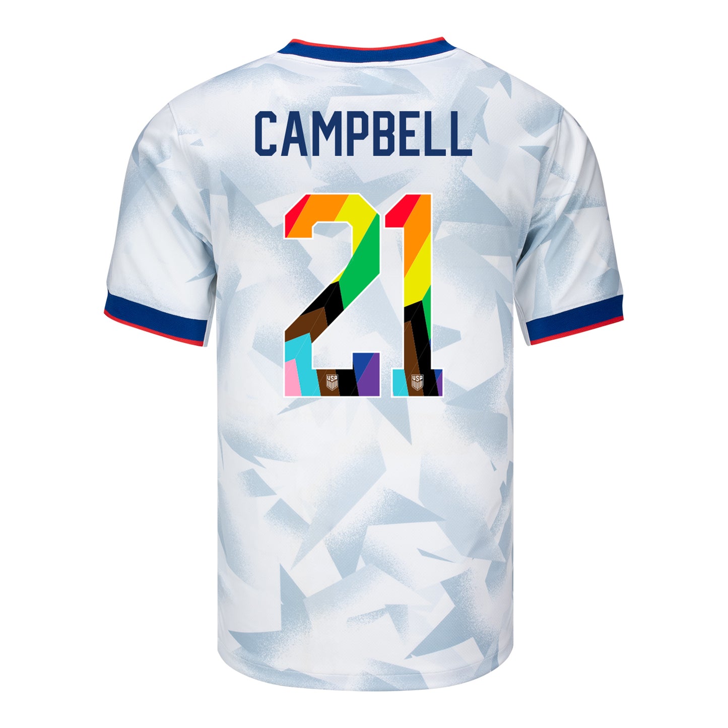 Men's Nike USWNT 2025 Pride Personalized Brilliant Home Stadium Jersey