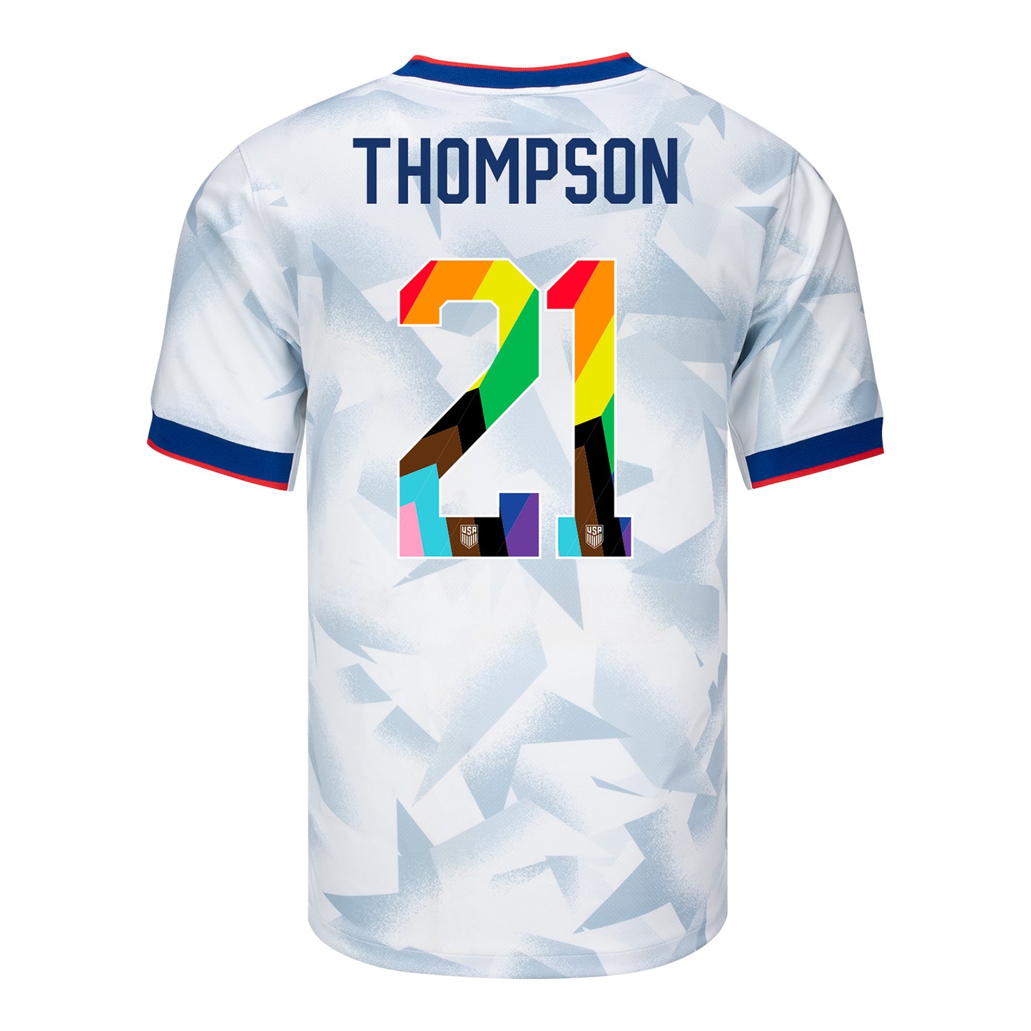 Men's Nike USWNT 2025 Pride Personalized Brilliant Home Stadium Jersey