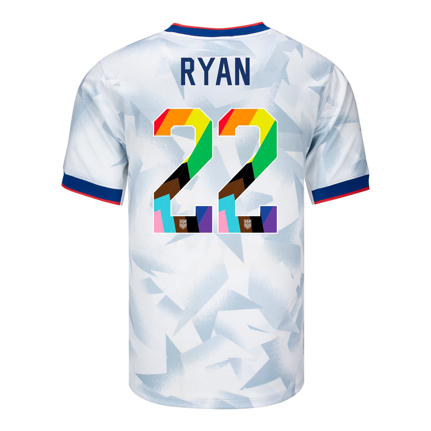 Men's Nike USWNT 2025 Pride Personalized Brilliant Home Stadium Jersey