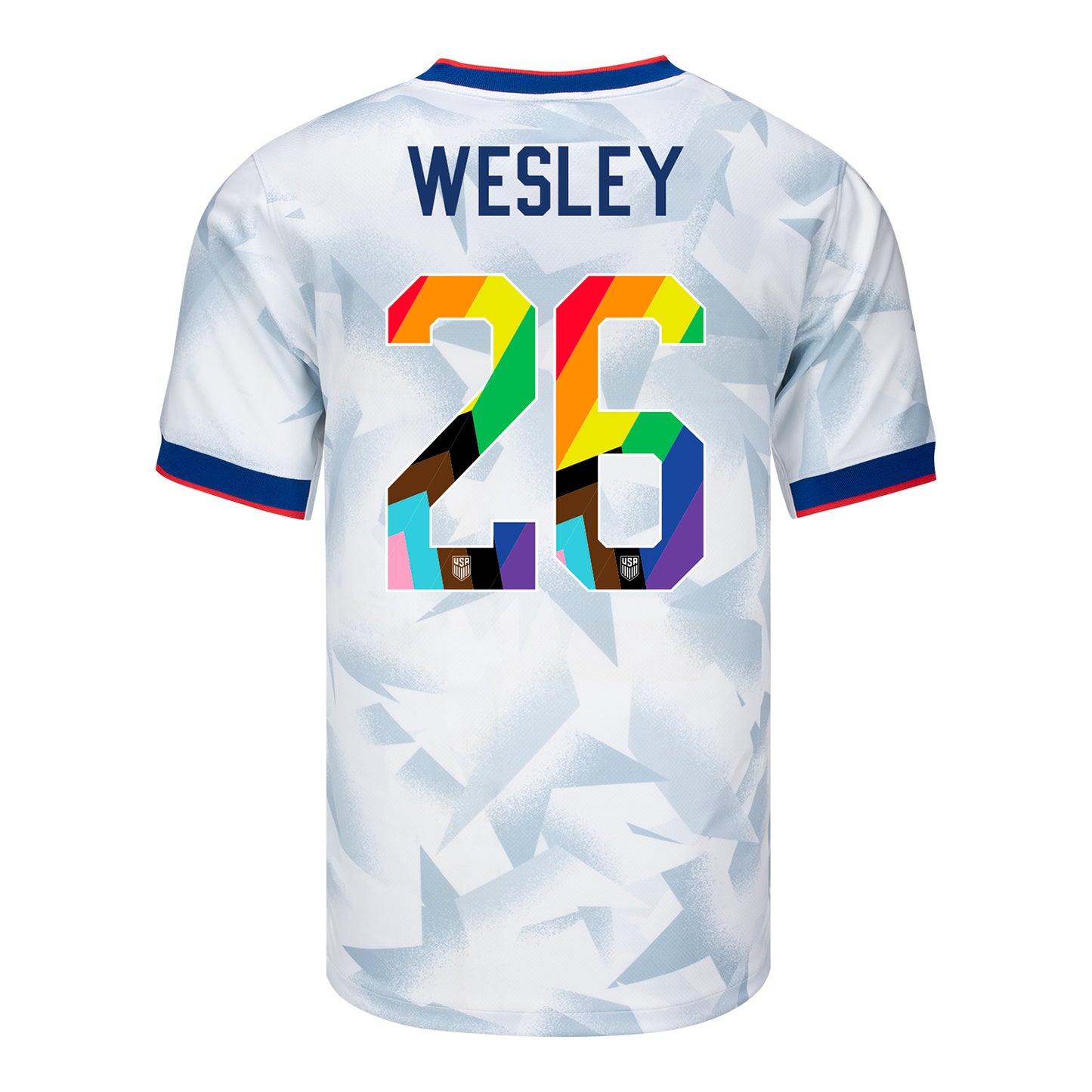Men's Nike USWNT 2025 Pride Personalized Brilliant Home Stadium Jersey