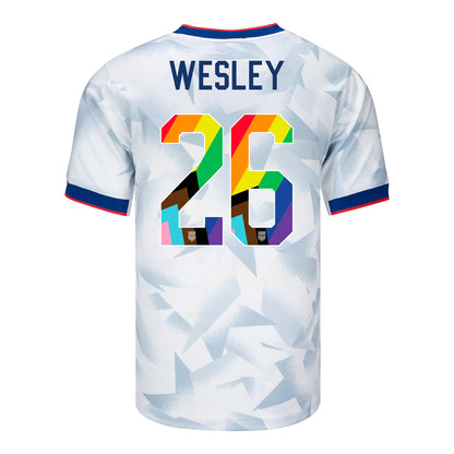 Men's Nike USWNT 2025 Pride Personalized Brilliant Home Stadium Jersey