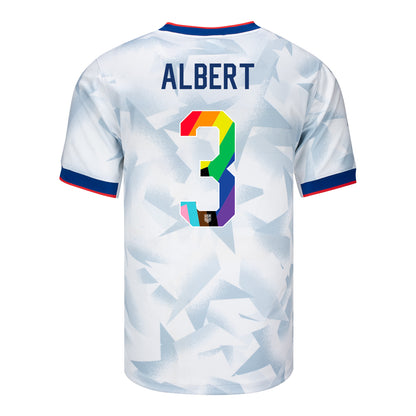 Men's Nike USWNT 2025 Pride Personalized Brilliant Home Stadium Jersey