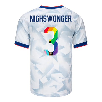 Men's Nike USWNT 2025 Pride Personalized Brilliant Home Stadium Jersey