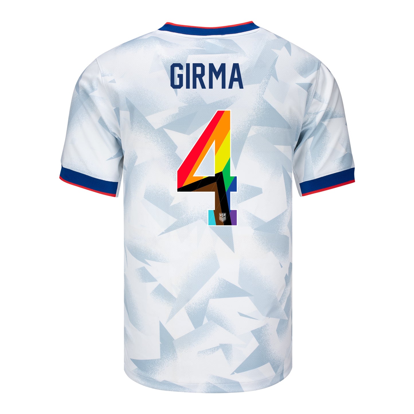 Men's Nike USWNT 2025 Pride Personalized Brilliant Home Stadium Jersey